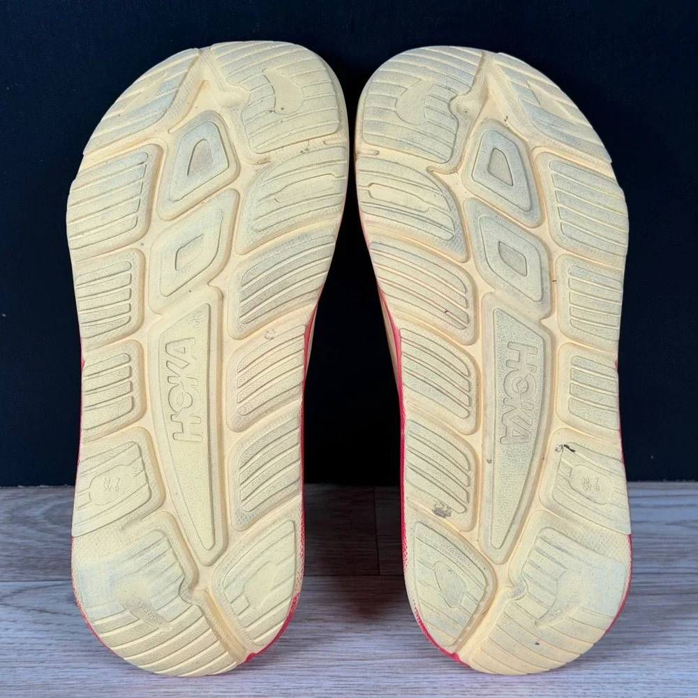 Hoka Ora Recovery Slide 3 Mens Size 7 Womens 9 Yellow Pink Comfort Sandals